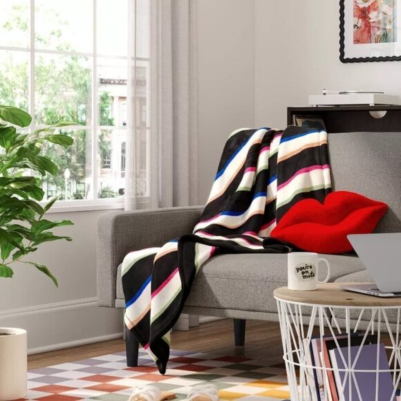 Target Room Essentials Plush Lip Shaped Toss Throw Pillow Red - Valentine's Day - Picture 2 of 6